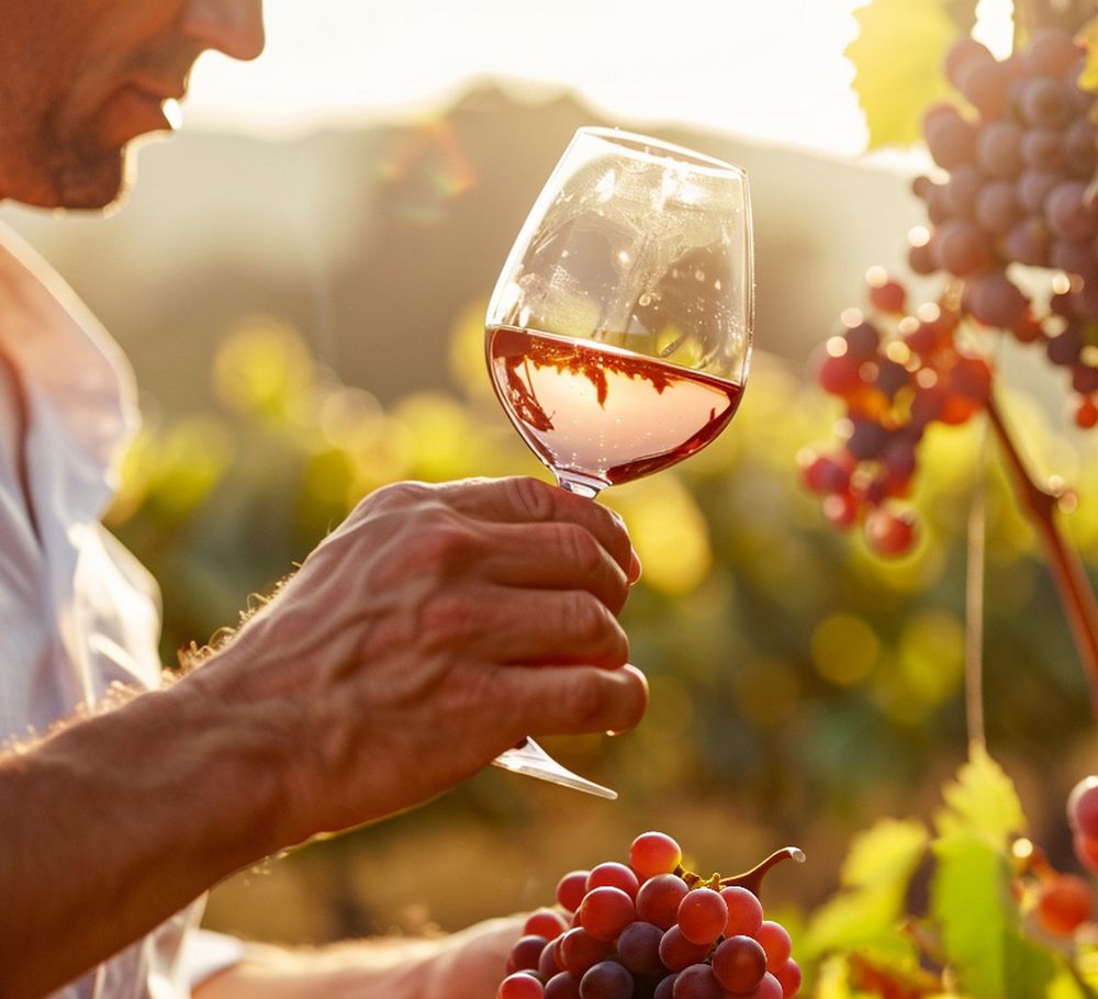 Degustace vína ve vinici
